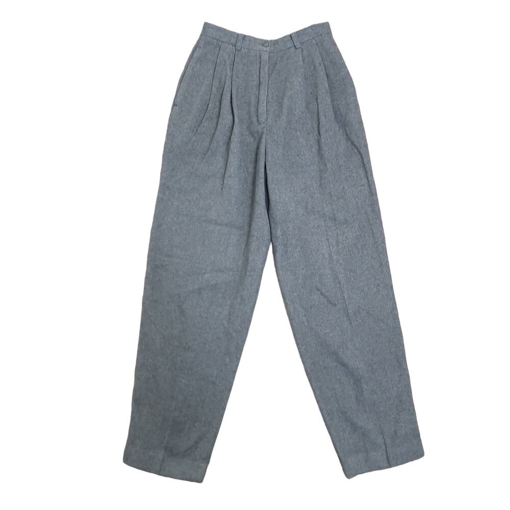 Vintage 90s Basco Collection grey wool blend high rise straight leg pants 10